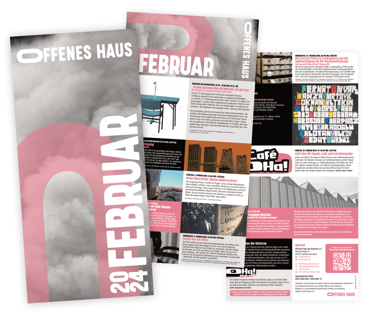 Offenes Haus | Programmflyer | Zickzackfalz Lang DIN