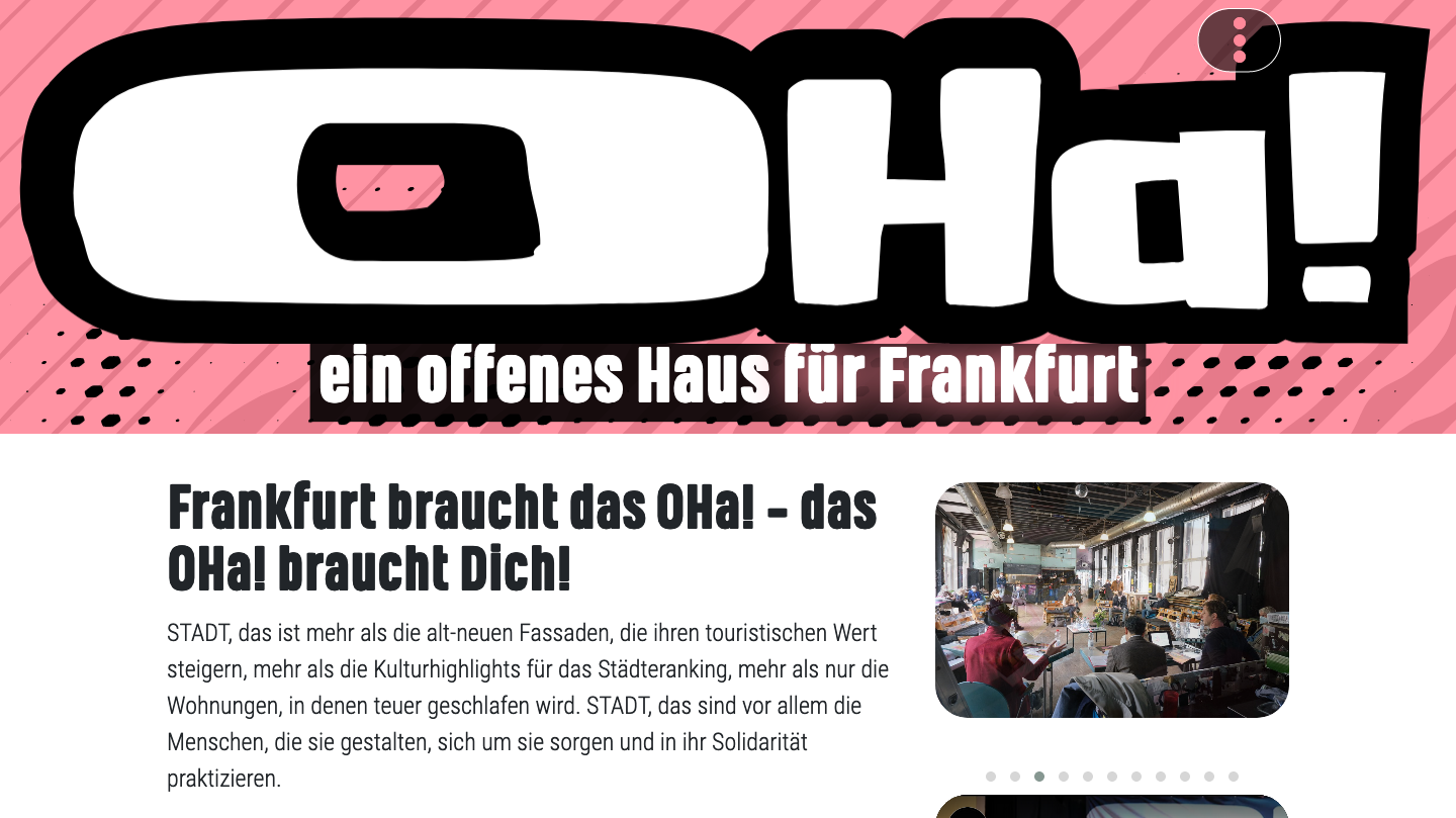 Offenes Haus | OHa! Kampagne | Screenshot | Website
