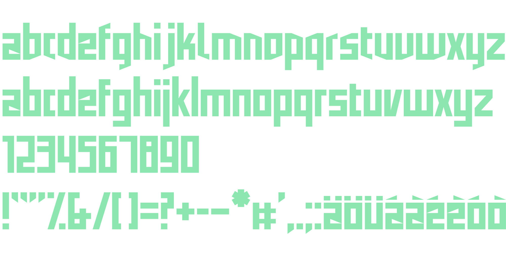 Font resistance specimen