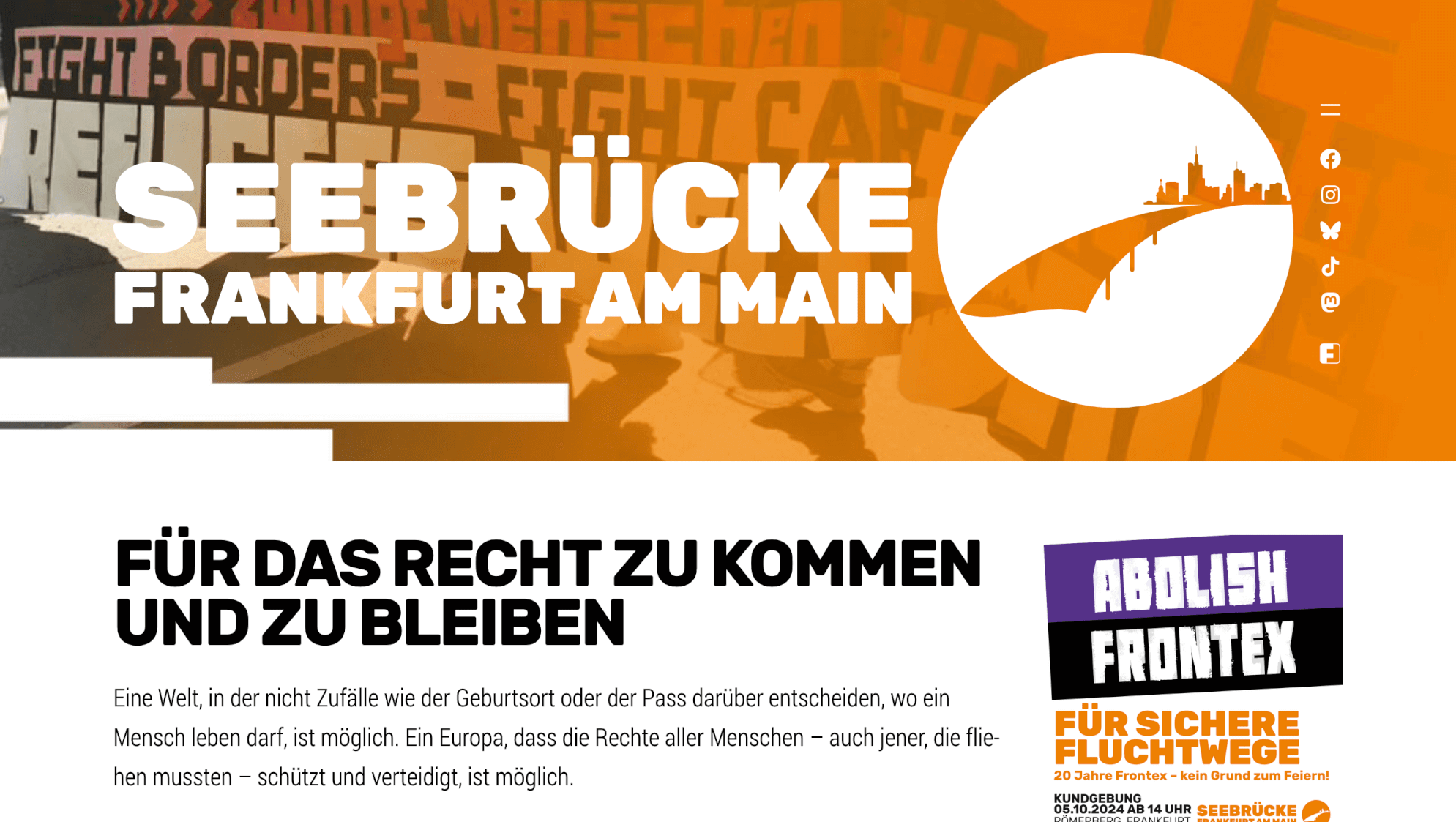 Seebrücke Frankfurt | Website | WordPress 