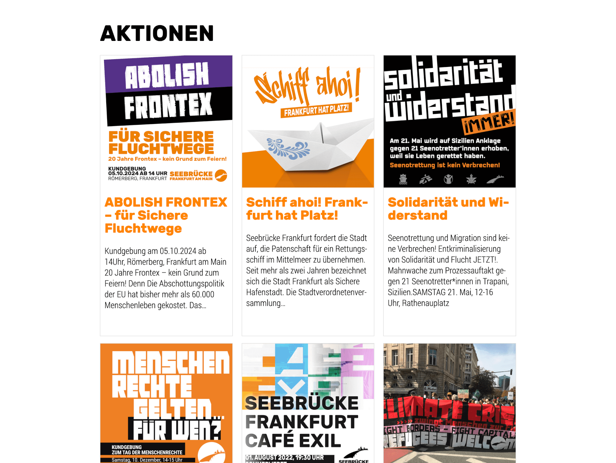 Seebrücke Frankfurt | Website | WordPress 