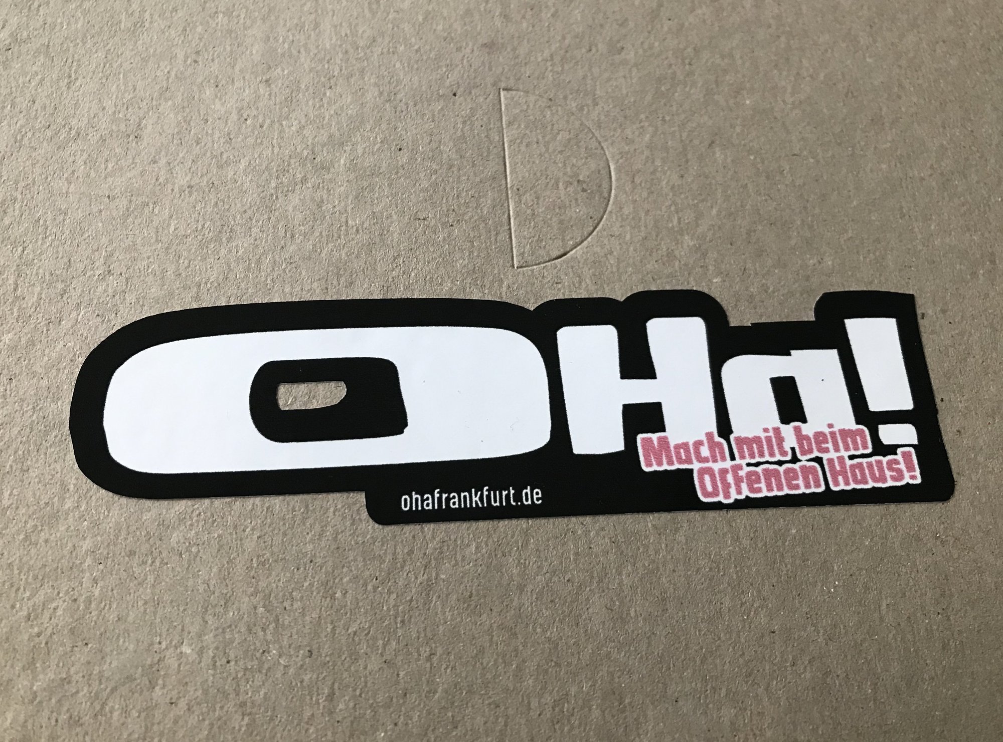 Offenes Haus | OHa! Mach mit! | Sticker konturgestanzt 148 x 40 mm | 4/0-farbig
