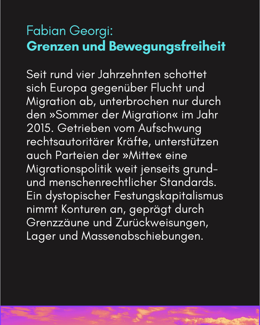 AK kritische Gesellschafttheorie | No borders, no nations | Sharepic Buchvorstellung
