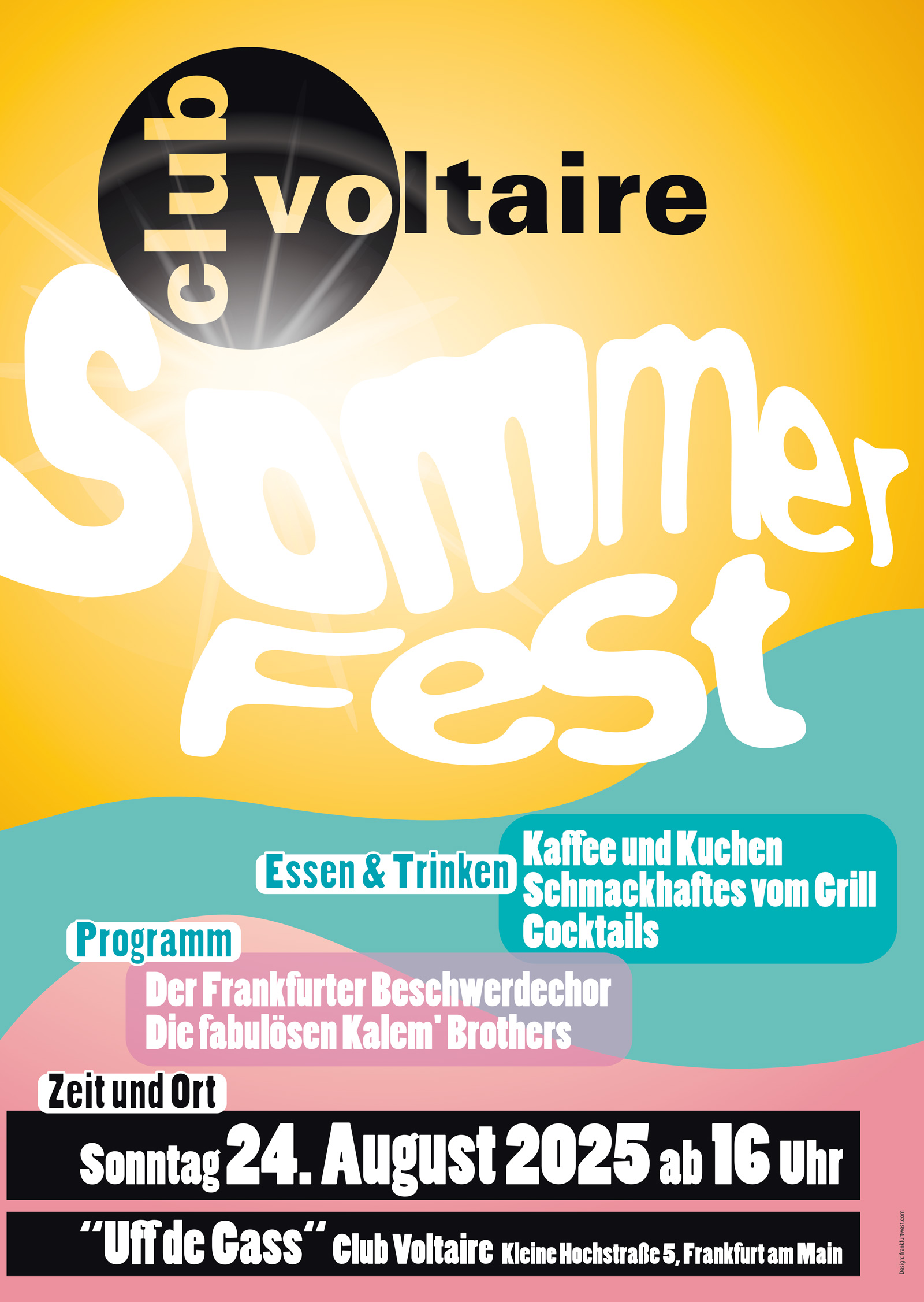 club voltaire | Plakat DIN A2 | 4/0-farbig