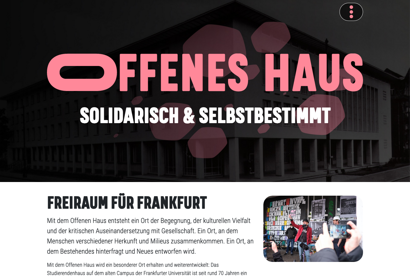 Offenes Haus | Screenshot | Website