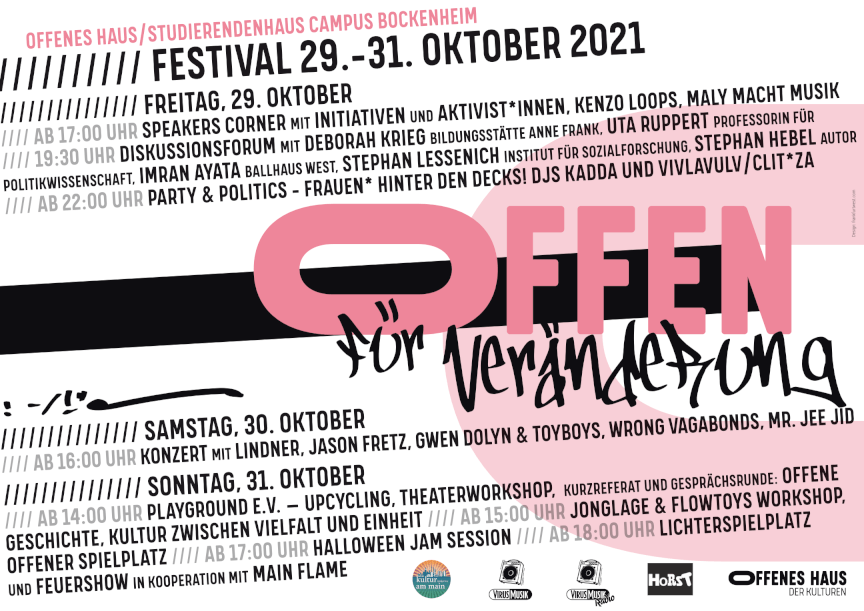 Offenes Haus | Festival Offen für Veränderung | Plakat, Flyer, Sharepics, Merchandise
