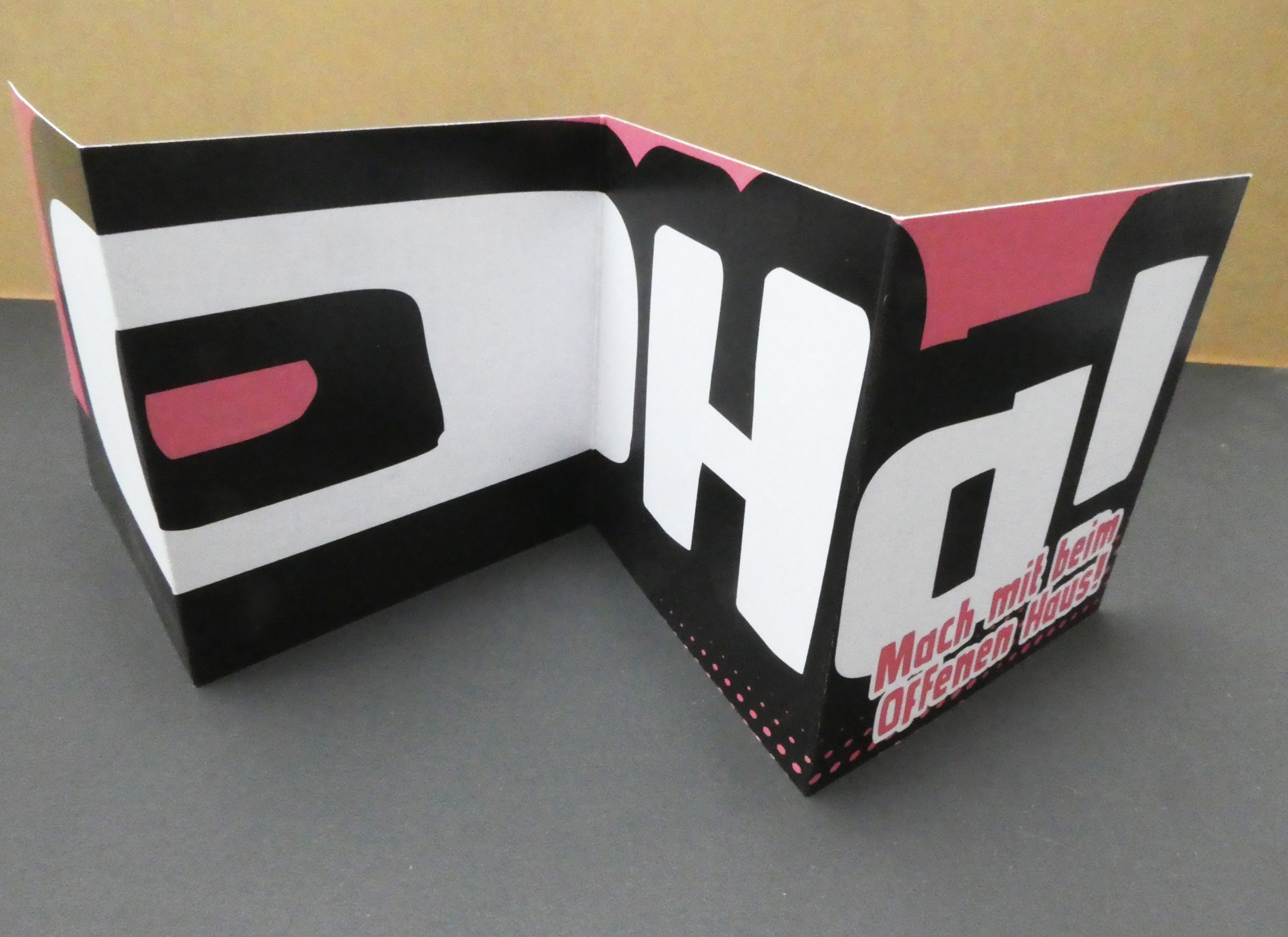 Offenes Haus | OHa! Mach mit! | Flyer Leporello 8 Seiten 100 x 100 mm | 4/4-farbig 