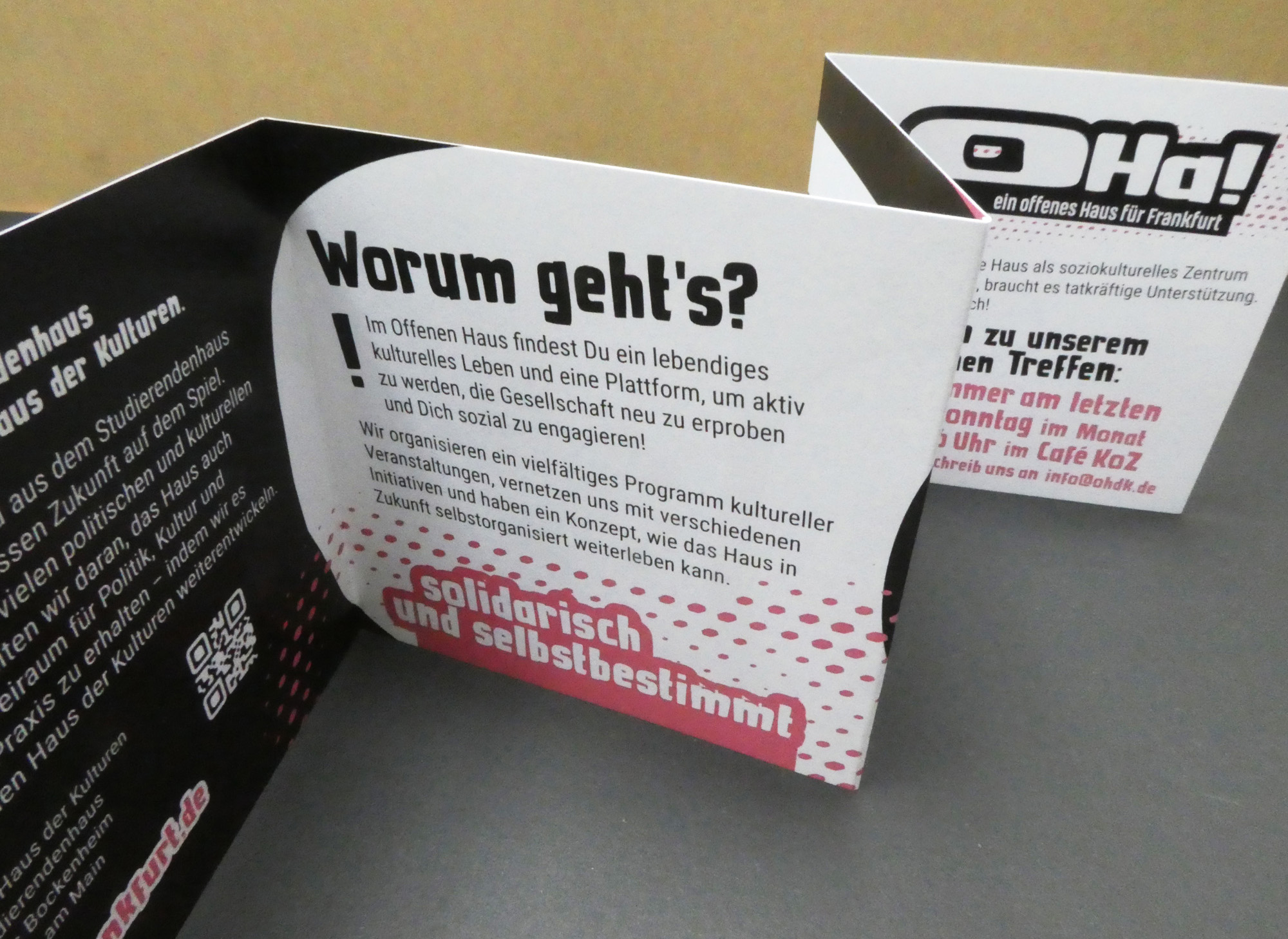 Offenes Haus | OHa! Mach mit! | Flyer Leporello 8 Seiten 100 x 100 mm | 4/4-farbig 