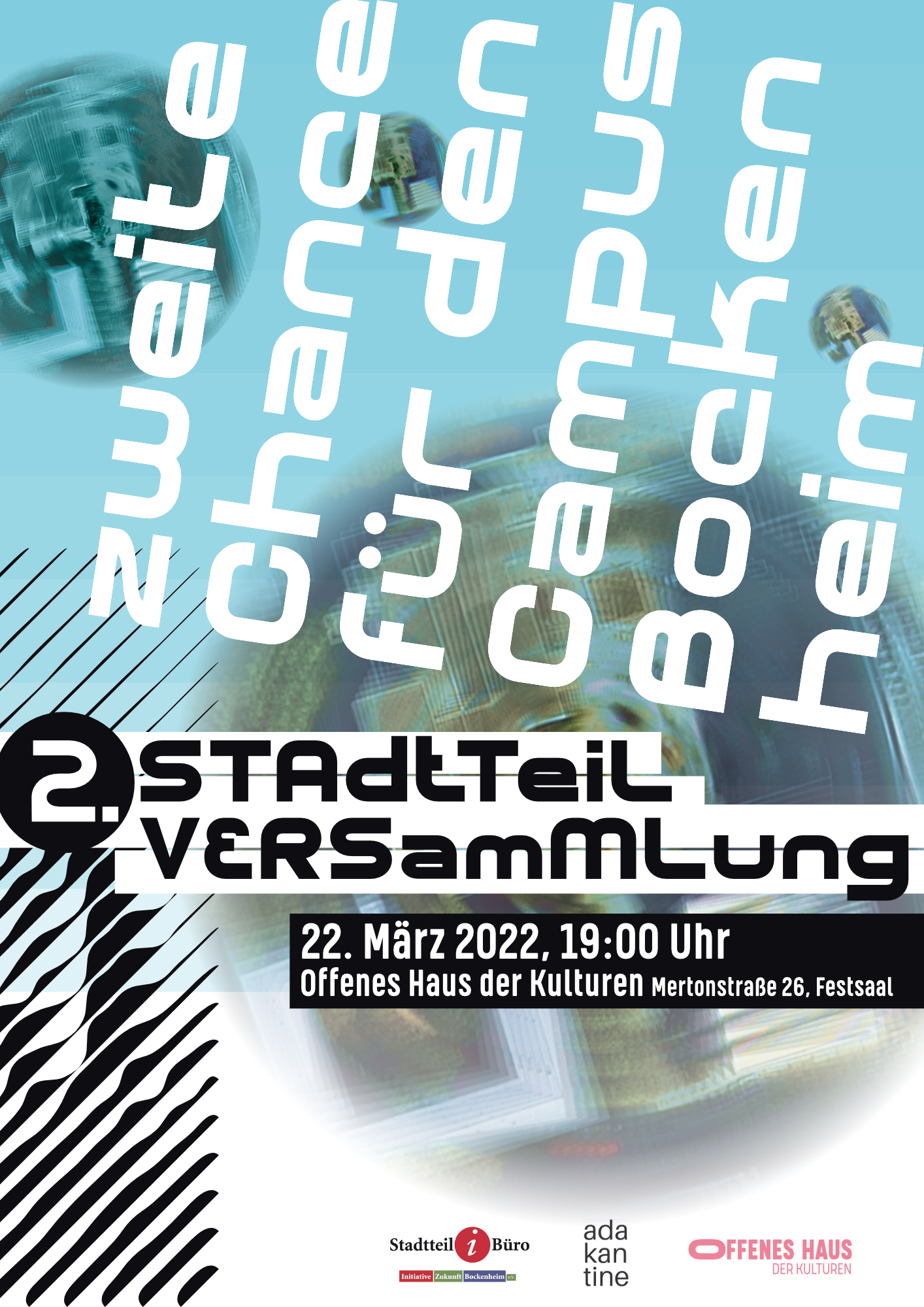 Offenes Haus | 2. Stadtteilversammlung | Plakat DIN A2 | 4/0-farbig