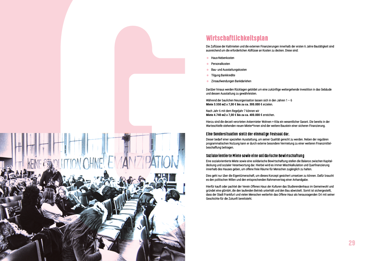 Offenes Haus | Umsetzungskonzept Broschüre | Seiten 28/29