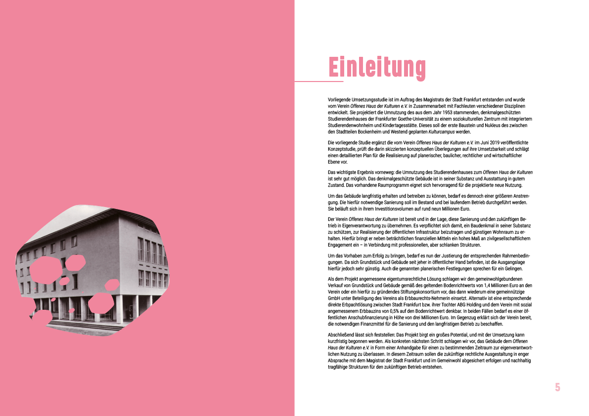 Offenes Haus | Umsetzungskonzept Broschüre | Seiten 4/5