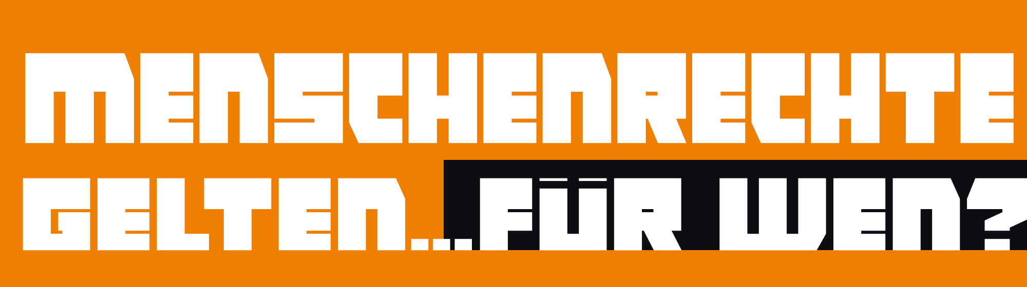 Seebrücke Frankfurt am Main | Tag der Menschenrechte | Banner 500 x 140 cm