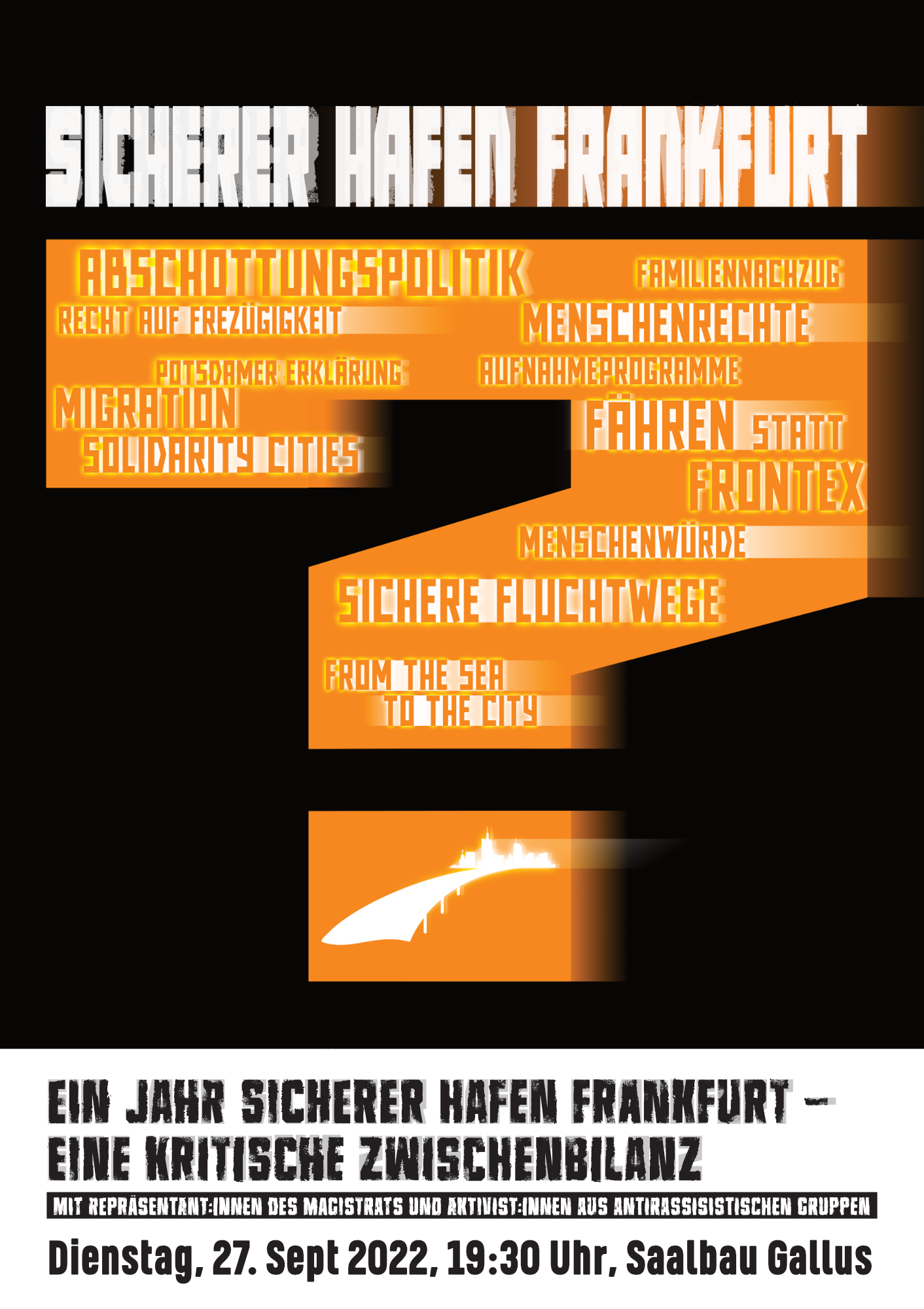 Seebrücke Frankfurt | Plakat DIN A1 | 4/0-farbig 