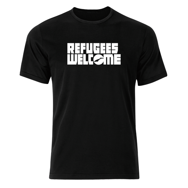 Seebrücke Frankfurt | T-Shirt | Motiv Refugees Welcome